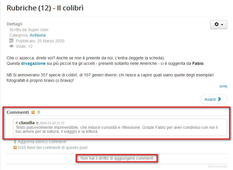 Commenti 2